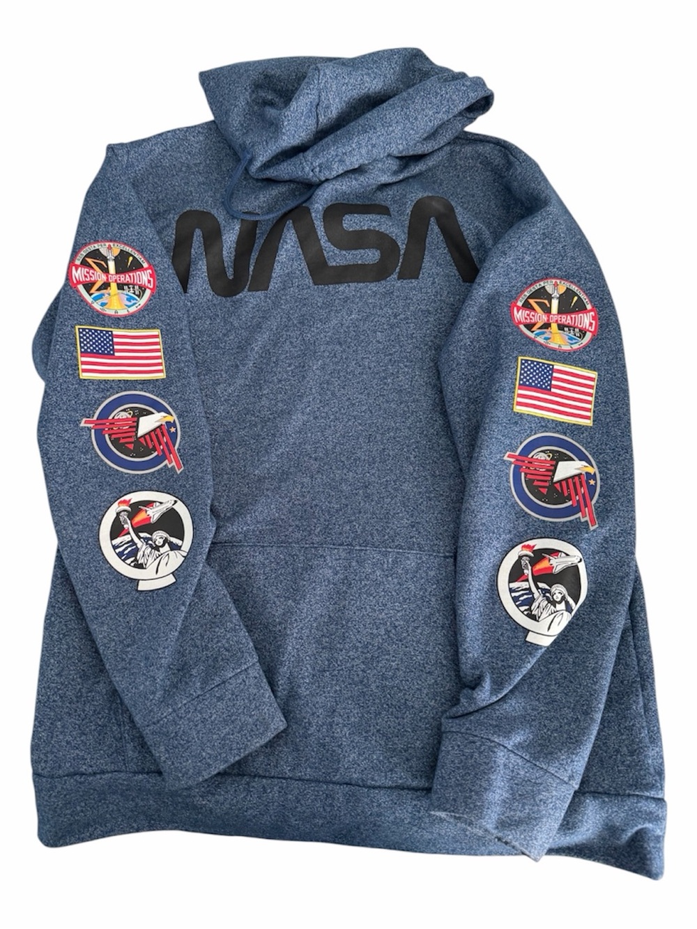 NASA Blue Graphic Hoodie Sweatshirt